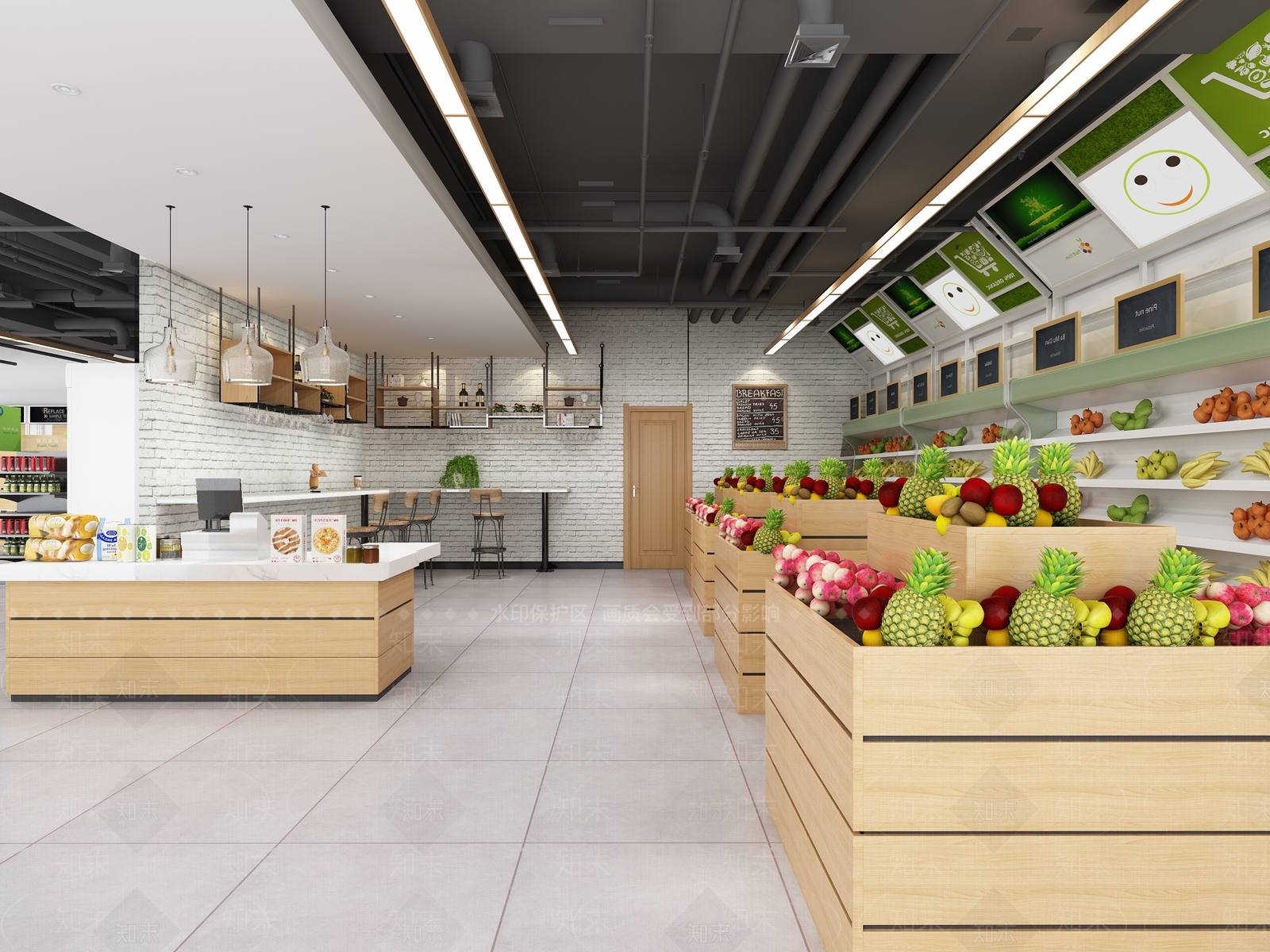 现代超市3D模型下载【ID:568788388】