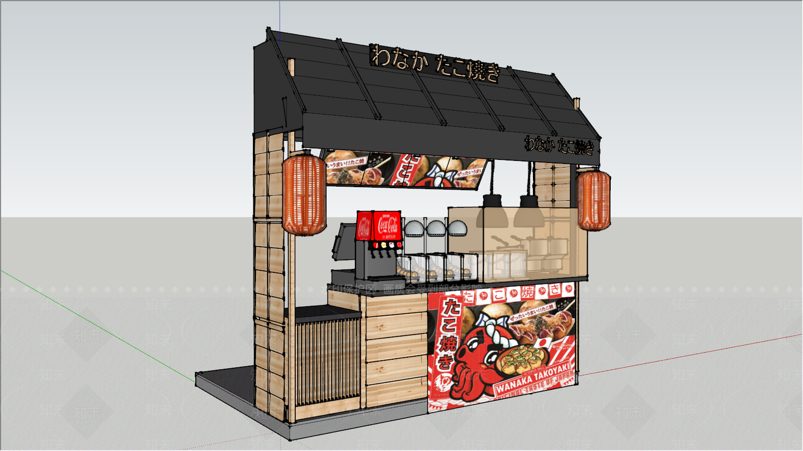 日式风格日韩料理店SU模型下载【ID:768813899】