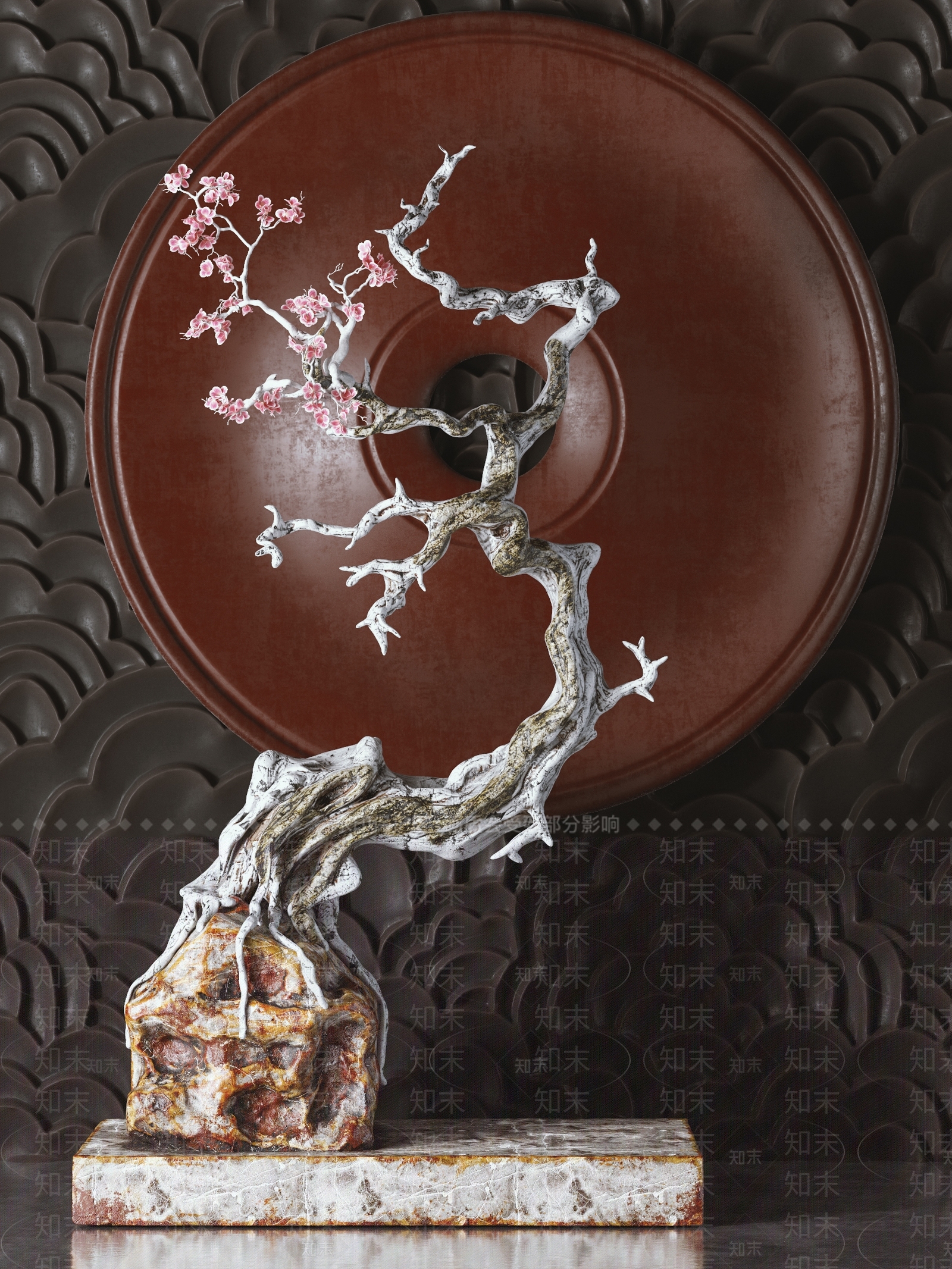 新中式客厅摆件3D模型下载【ID:668823826】