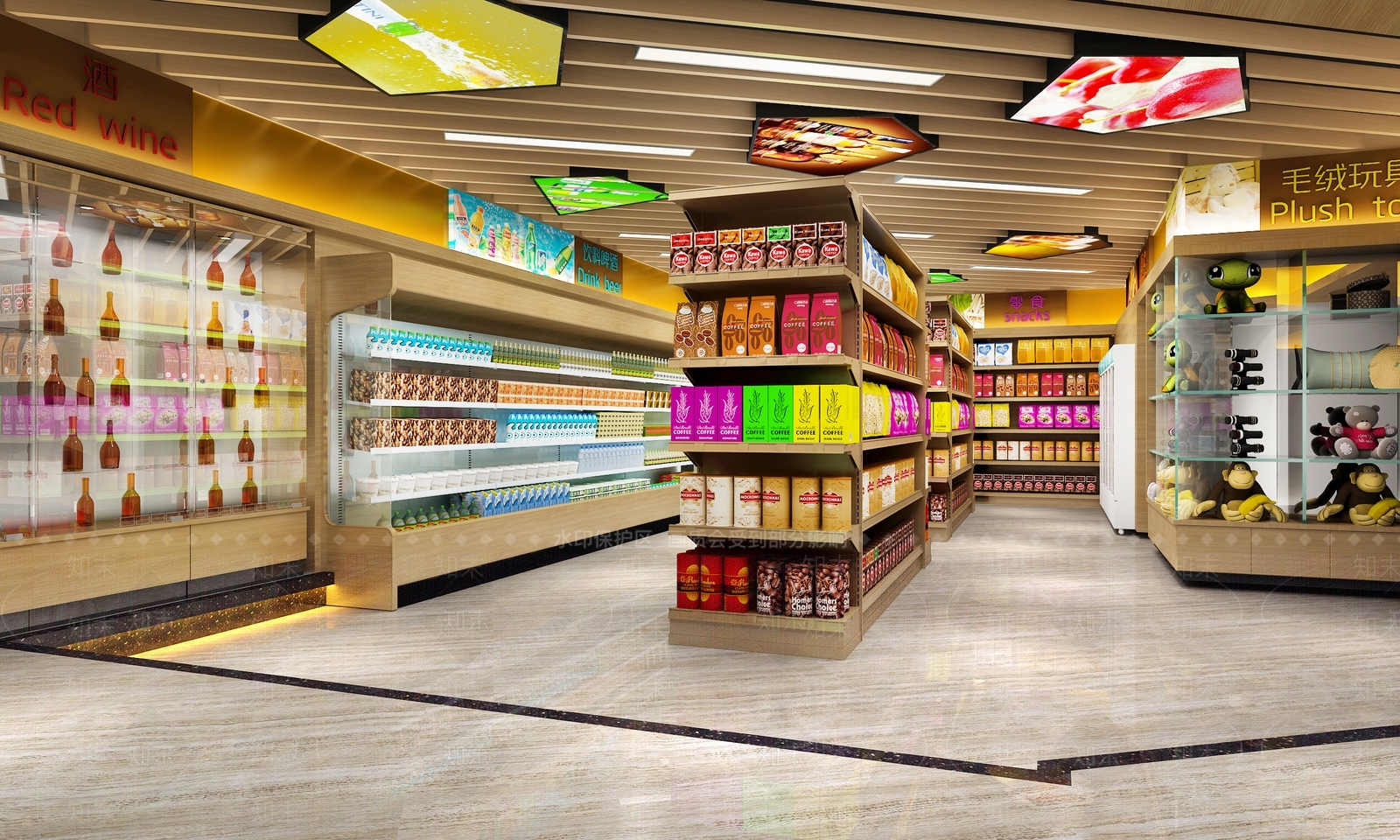 现代超市3D模型下载【ID:568826309】