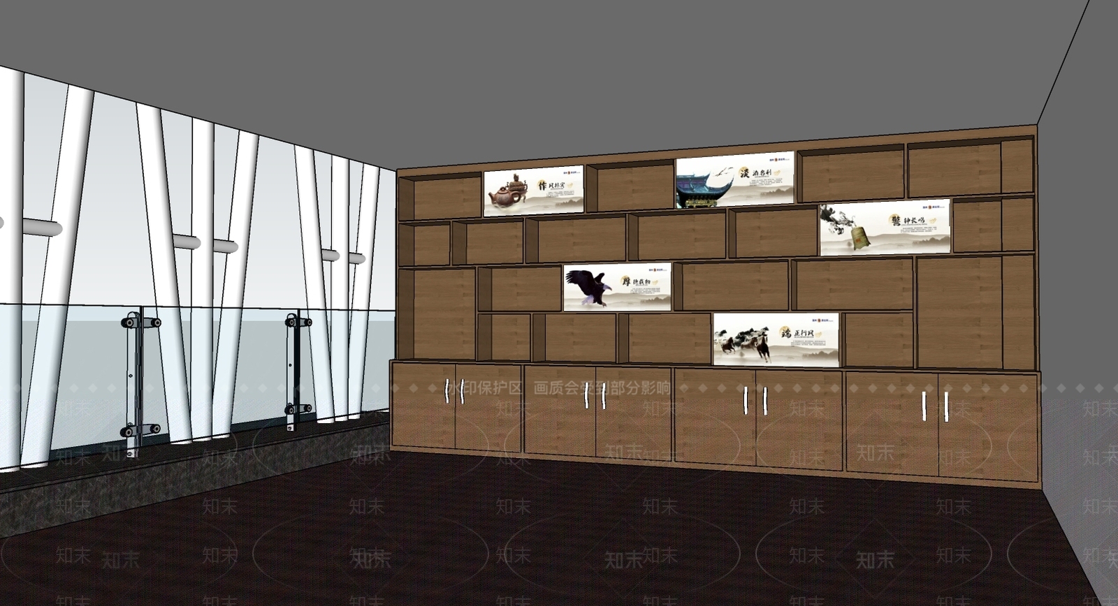 现代风格展示架SU模型下载【ID:268848540】