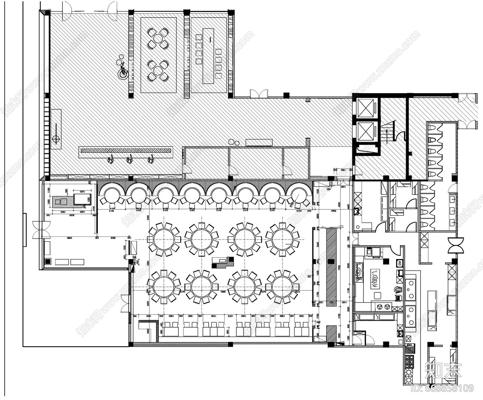 中式茶室施工图cad施工图下载【ID:668858109】