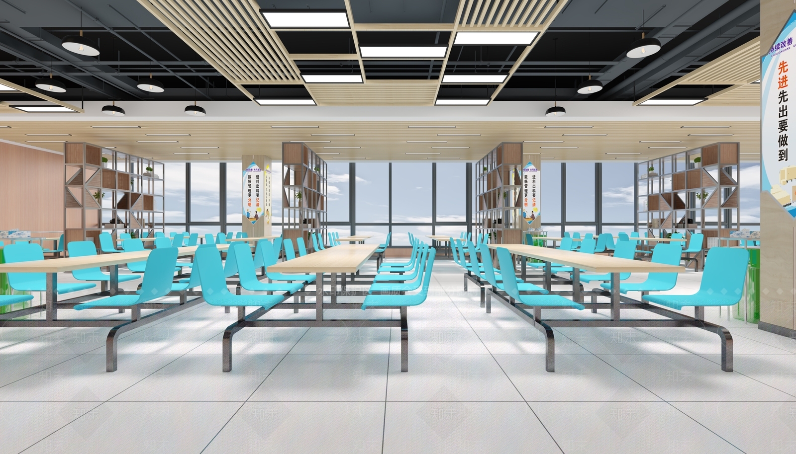 现代食堂3D模型下载【ID:768860725】