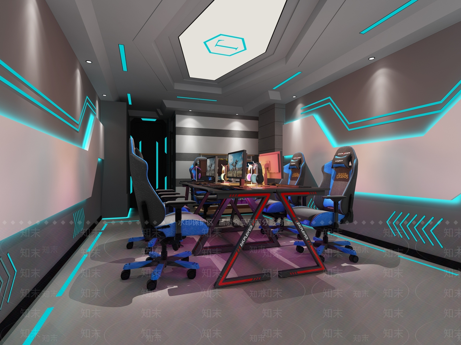 现代电竞酒店3D模型下载【ID:468878696】