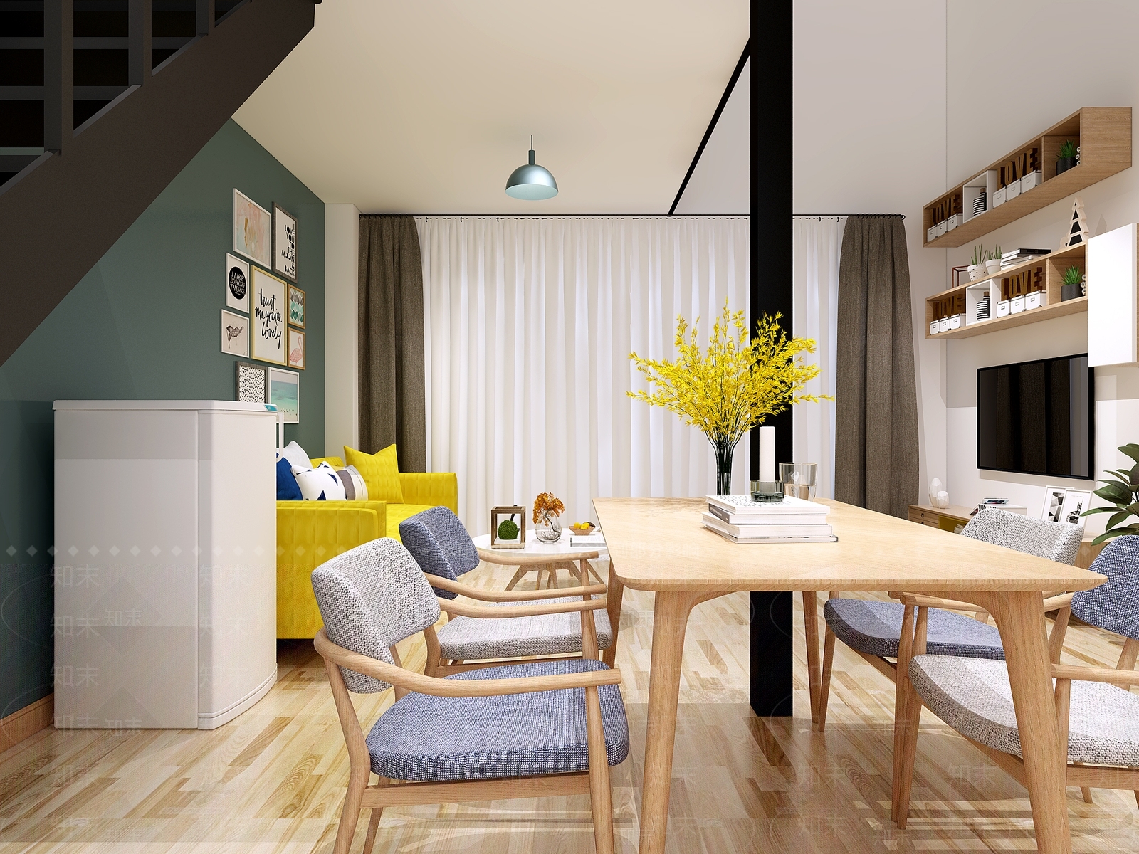 北欧公寓3D模型下载【ID:968895785】