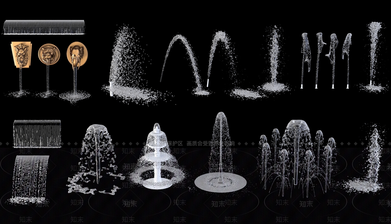 现代喷泉3D模型下载【ID:968899368】_知末3d模型网