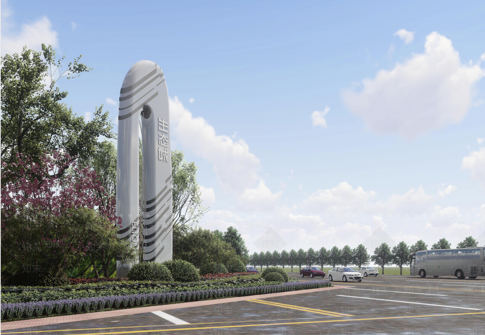 现代风格指示牌SU模型下载【ID:468934927】
