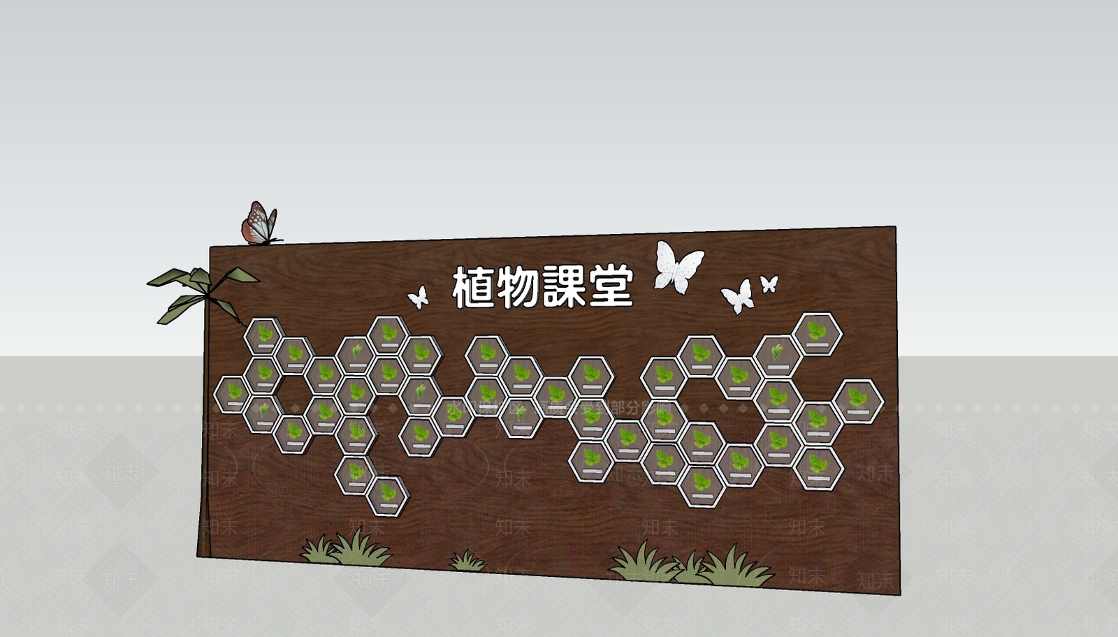 现代风格展示架SU模型下载【ID:268969591】