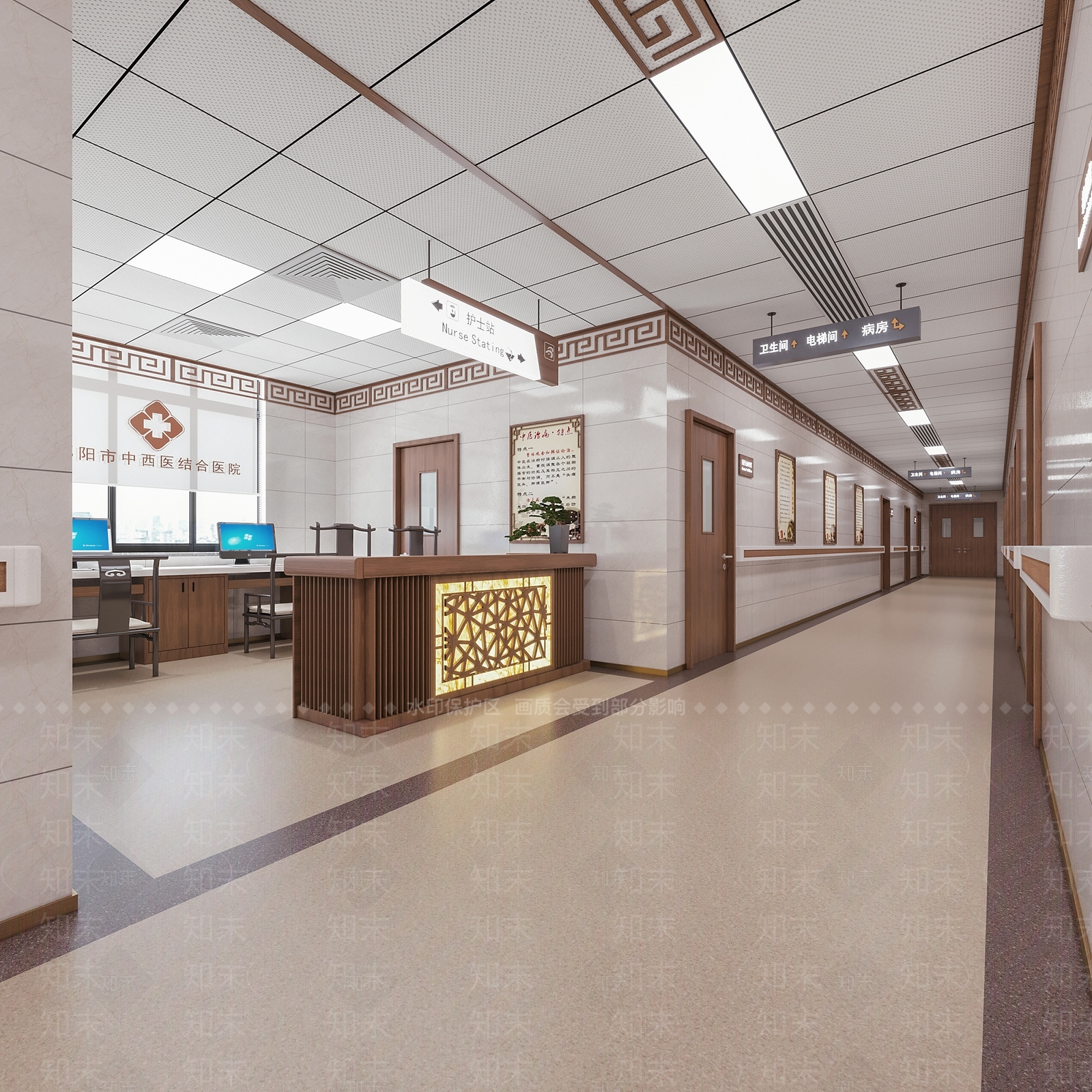新中式医院3D模型下载【ID:968983672】