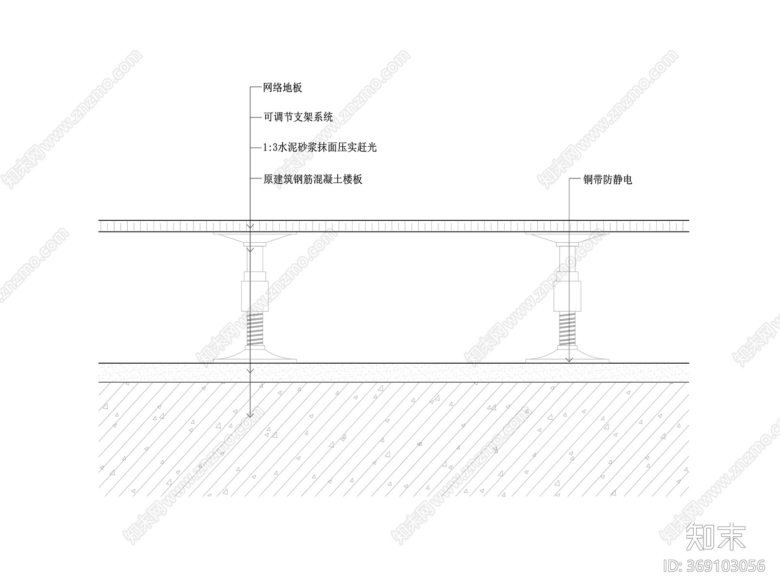 网络地板剖面节点大样图施工图下载【ID:369103056】