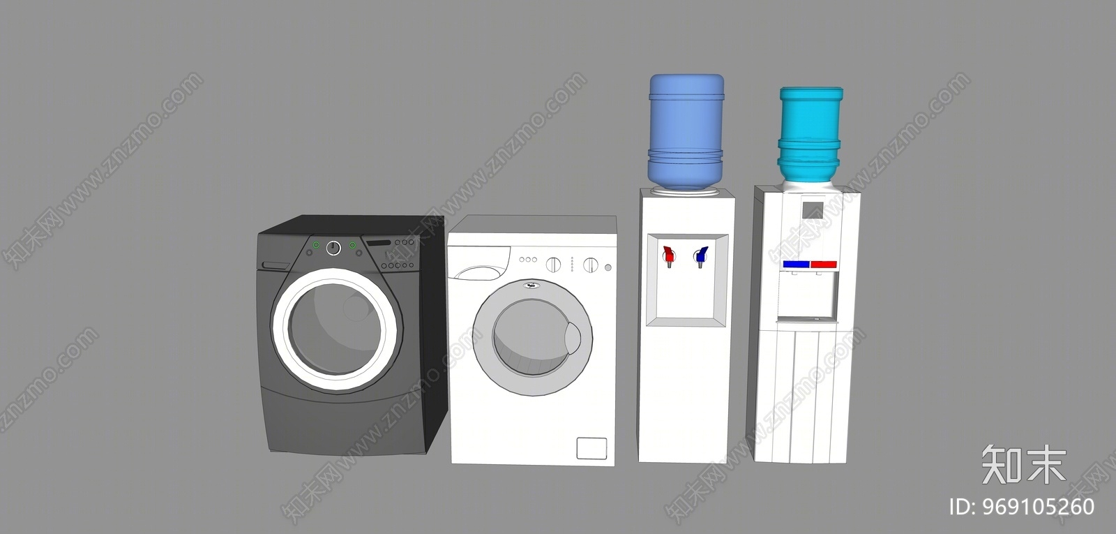 现代风格家用电器组合SU模型下载【ID:969105260】