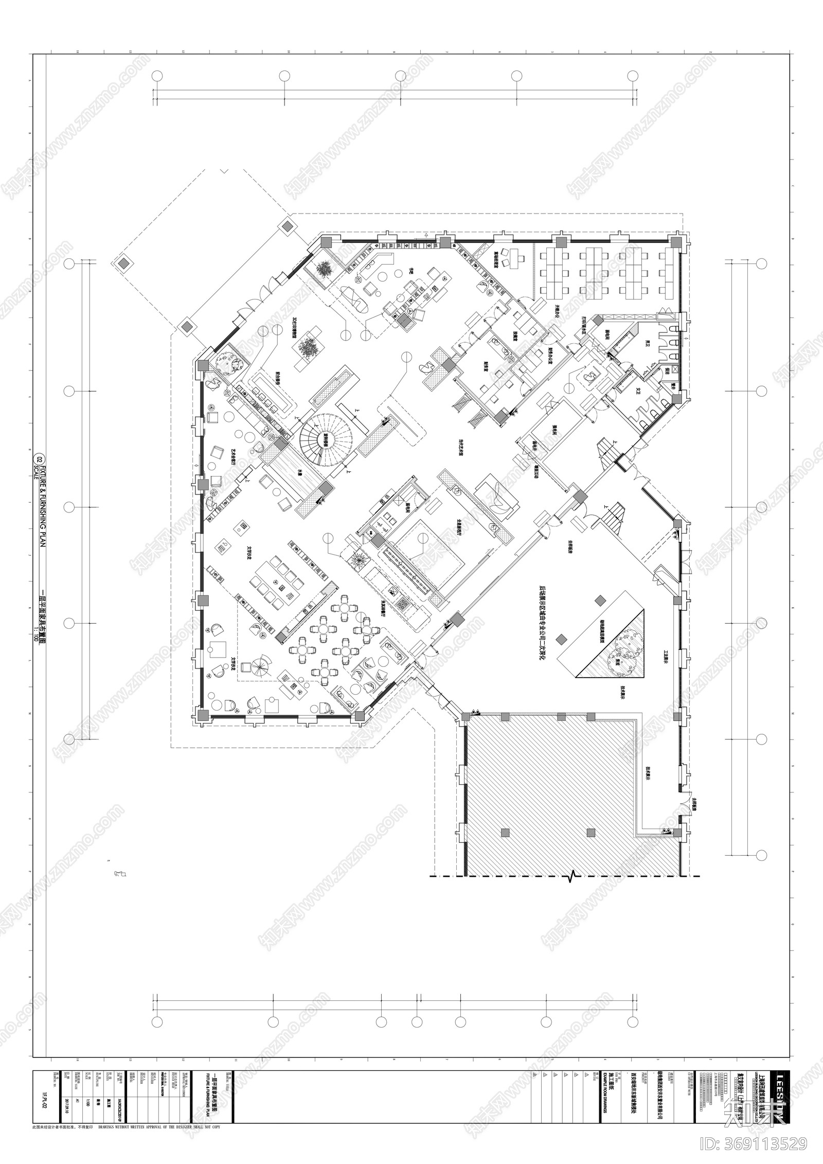 西安绿地沣东新城售楼处cad施工图下载【ID:369113529】