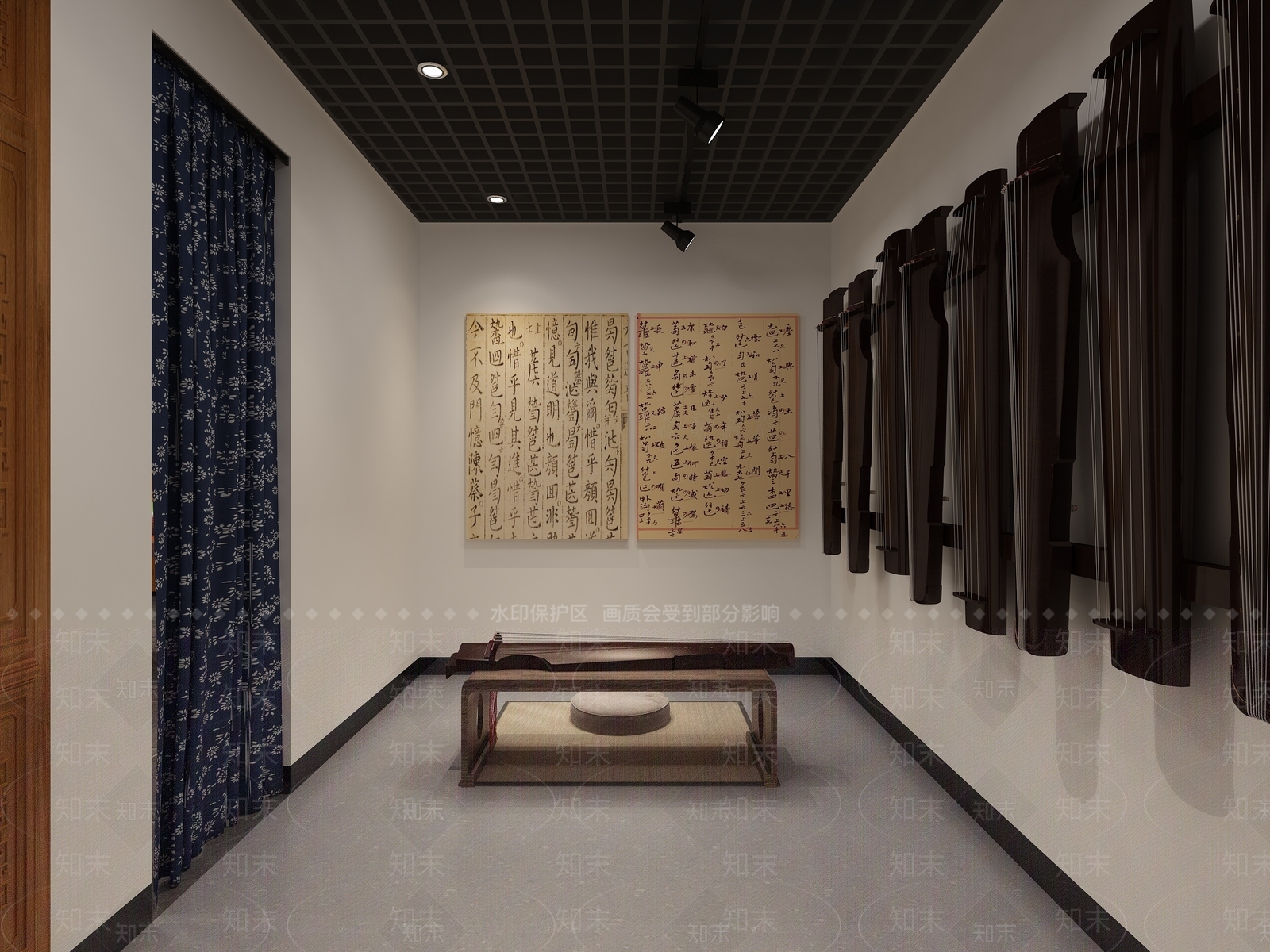 中式古琴教室3D模型下载【ID:269118649】