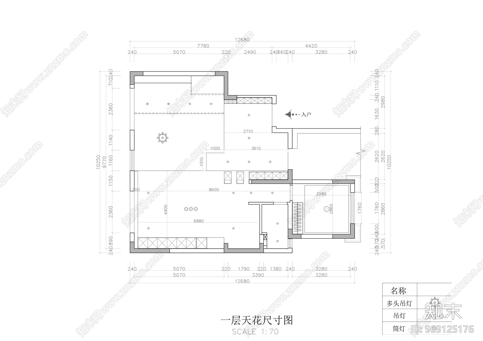 现代台式别墅施工图下载【ID:969125176】