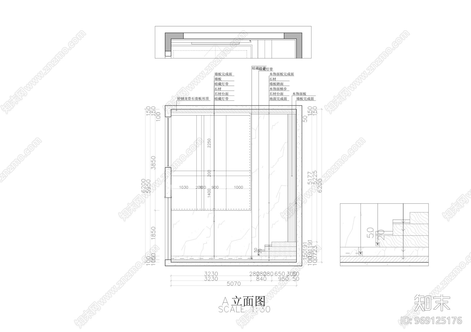 现代台式别墅施工图下载【ID:969125176】