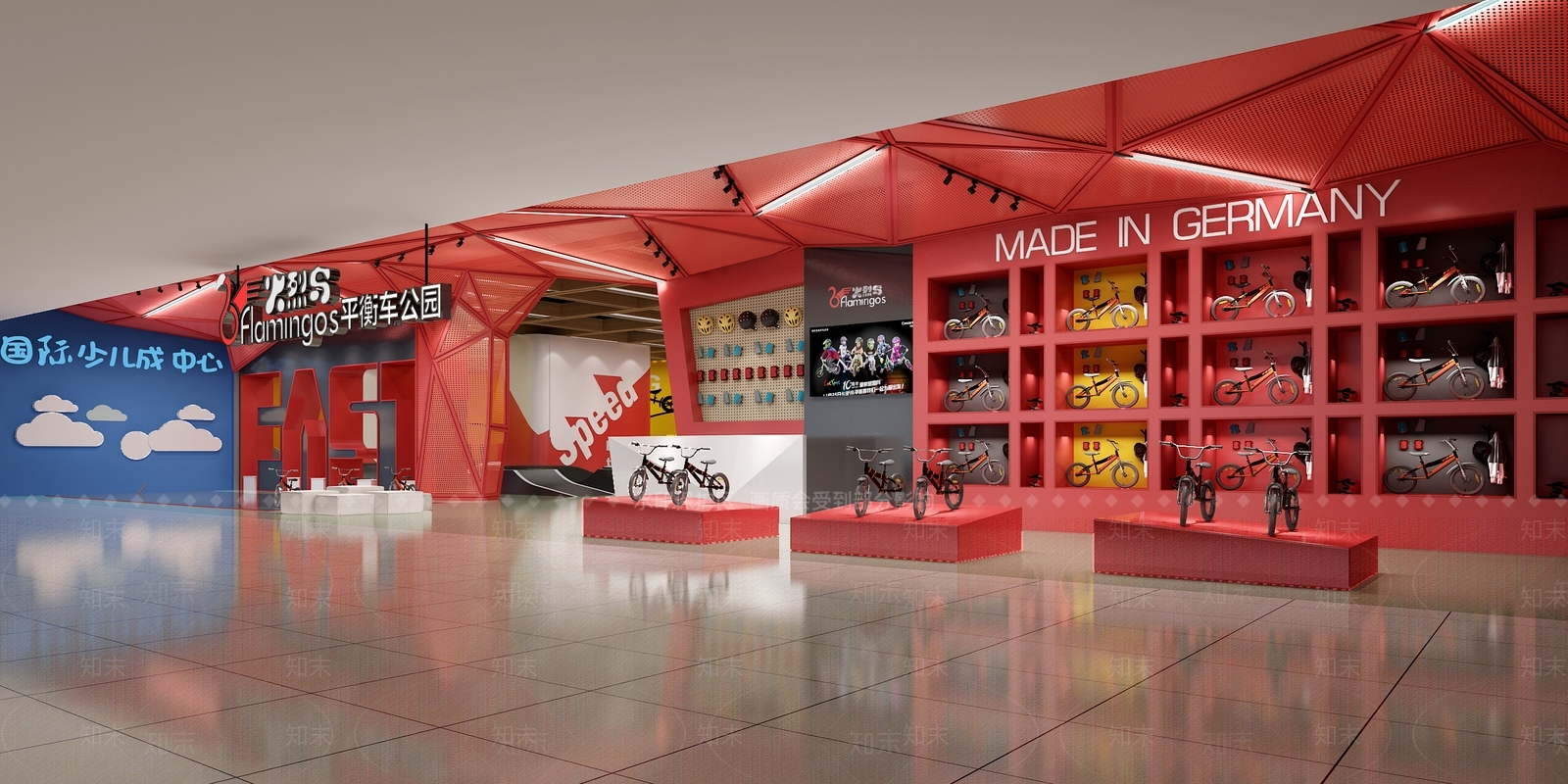 儿童平衡车乐园3D模型下载【ID:969167940】