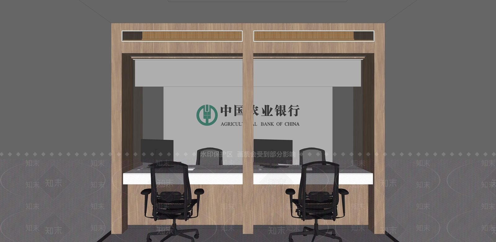 现代风格银行SU模型下载【ID:569166896】