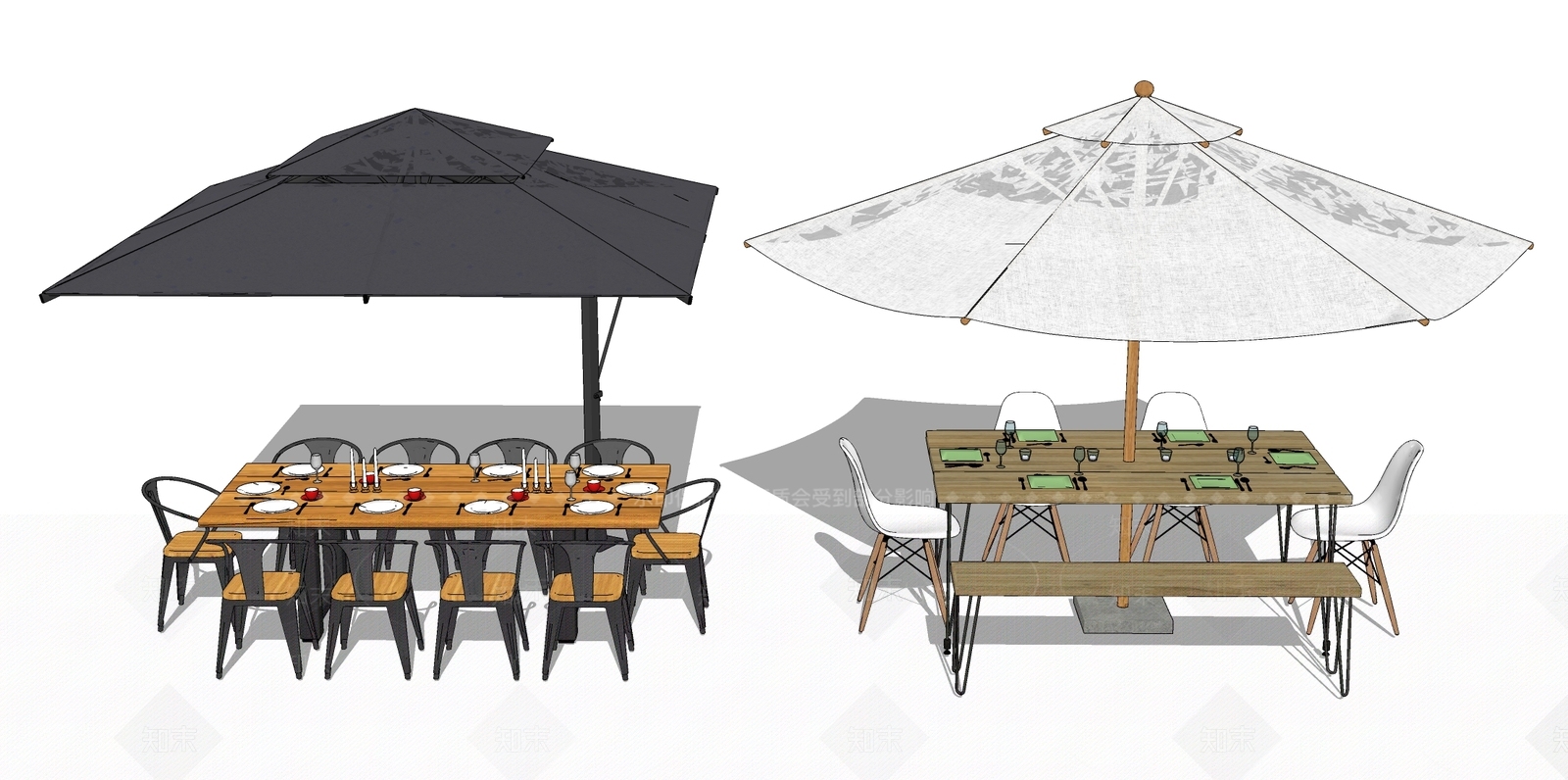 北欧遮阳伞SU模型下载【ID:769179770】