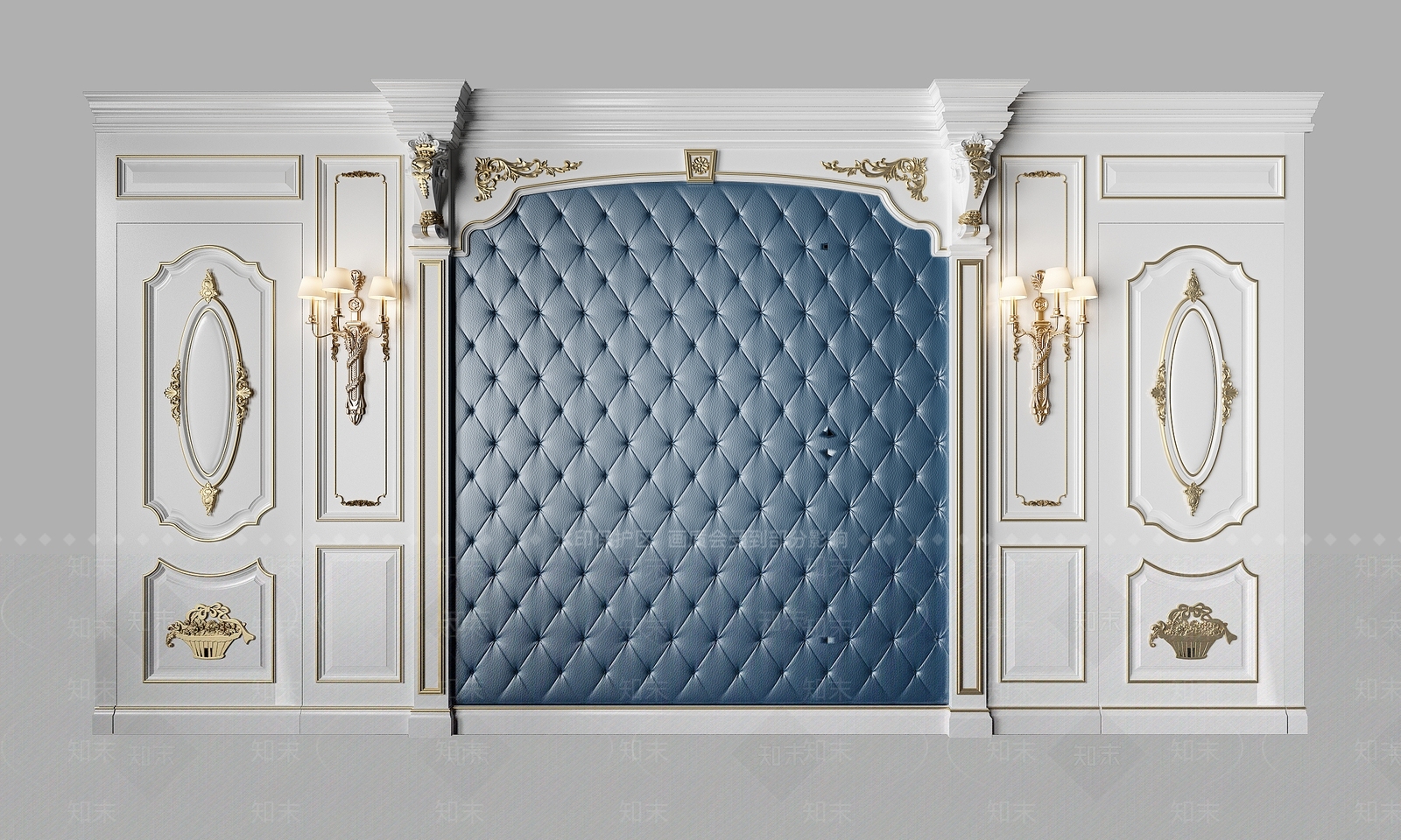 法式隐形门3D模型下载【ID:469188811】