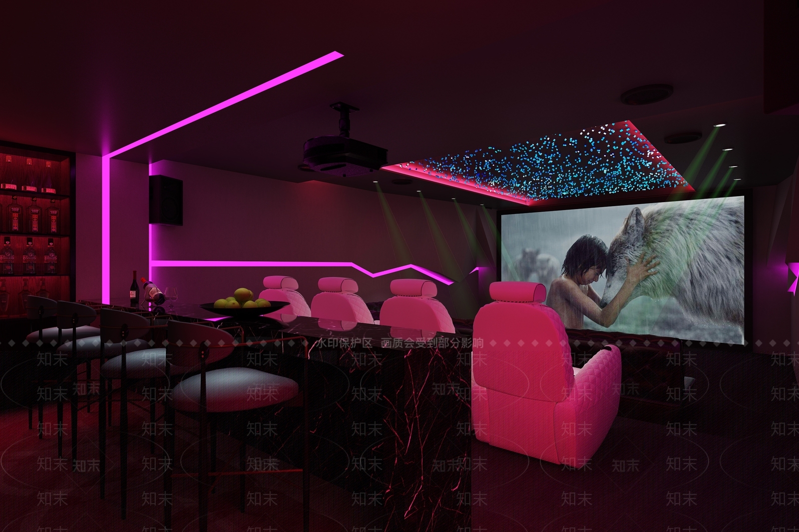 现代私人影院3D模型下载【ID:569188121】