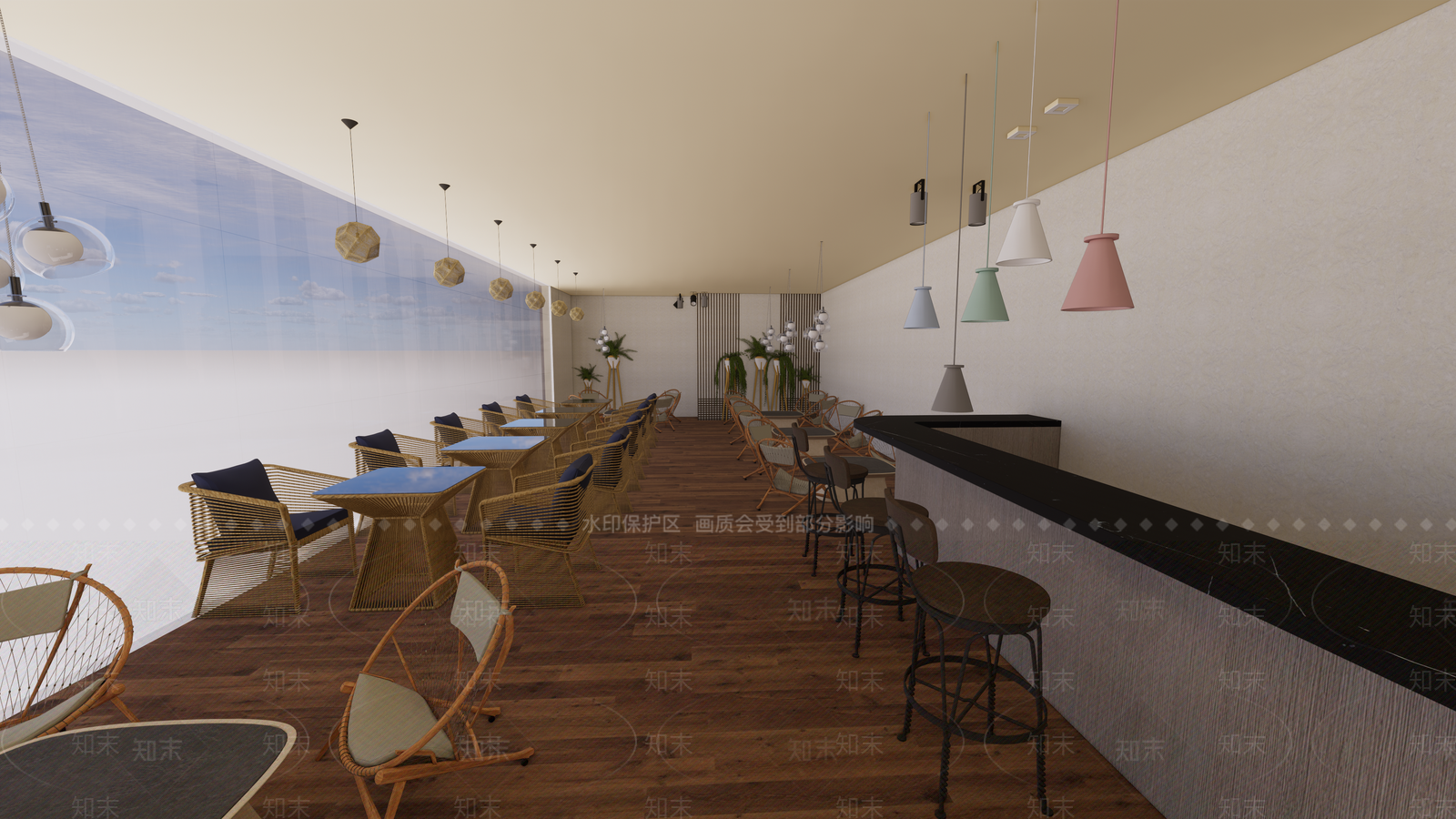 现代风格书店SU模型下载【ID:669192452】
