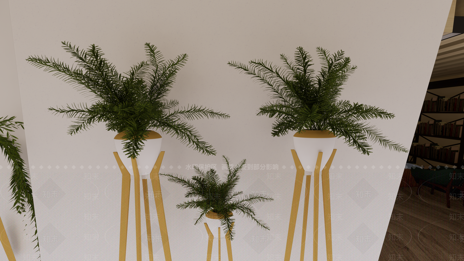 现代风格书店SU模型下载【ID:669192452】