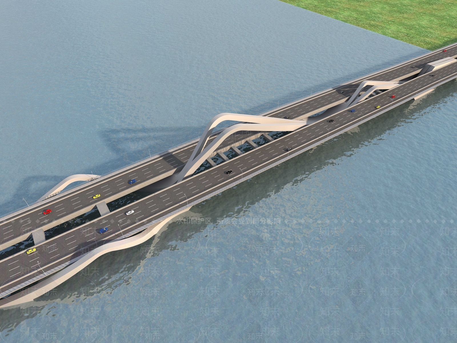现代大桥3D模型下载【ID:969193114】