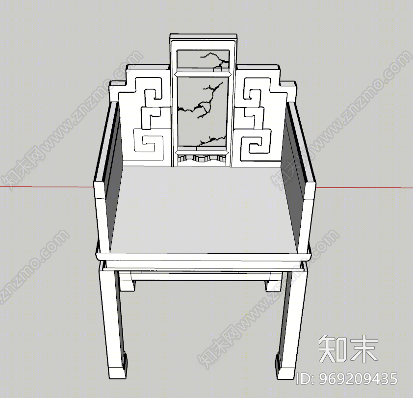 古典风格休闲椅SU模型下载【ID:969209435】