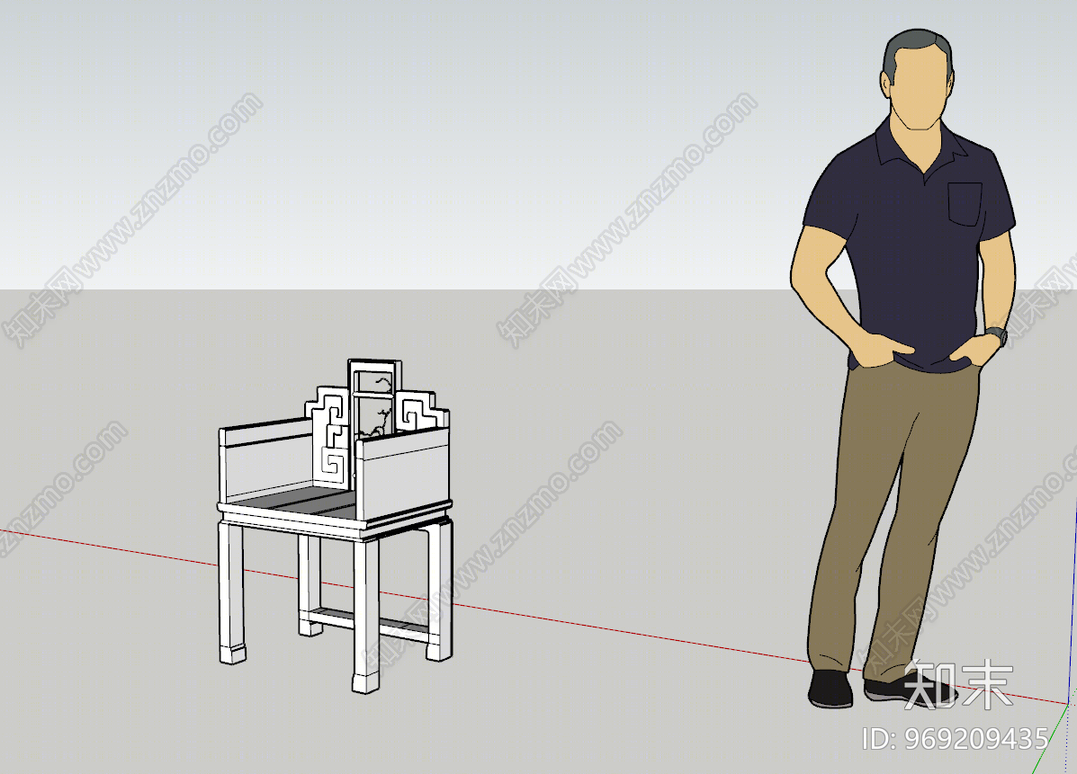 古典风格休闲椅SU模型下载【ID:969209435】