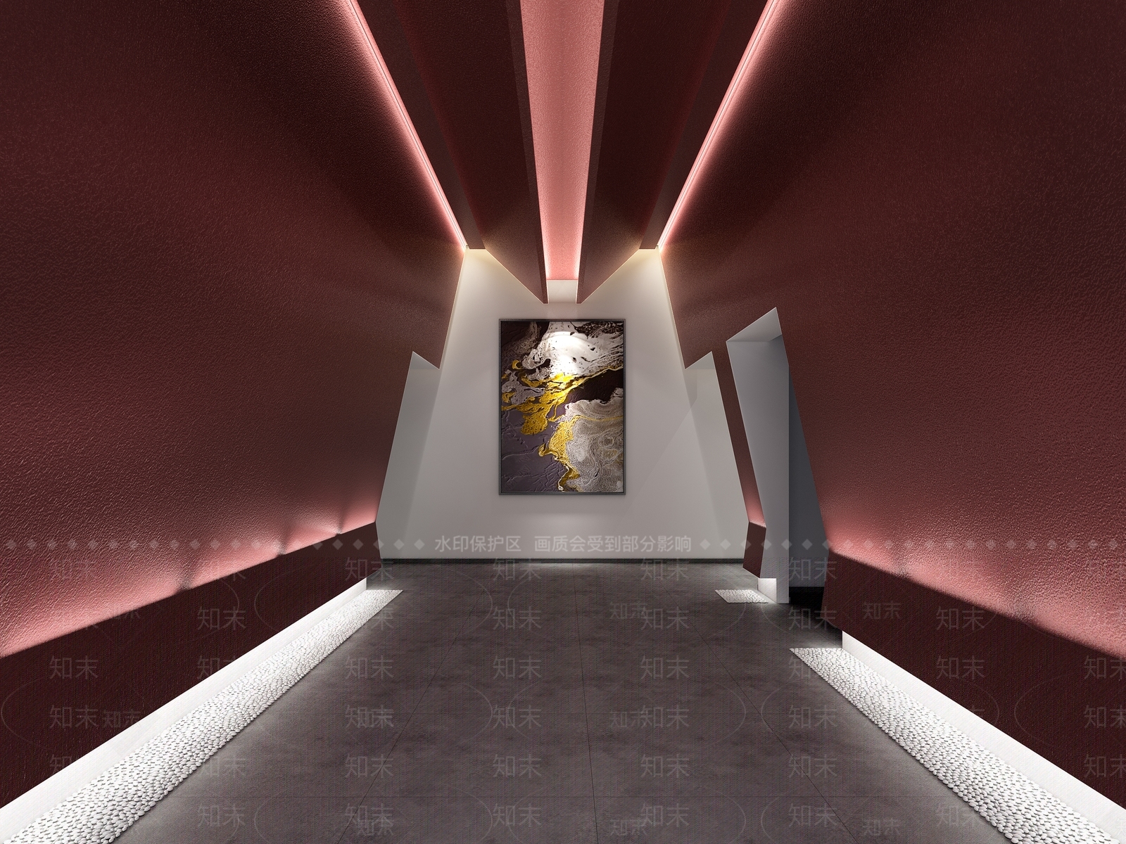 现代办公家具展厅3D模型下载【ID:569248410】