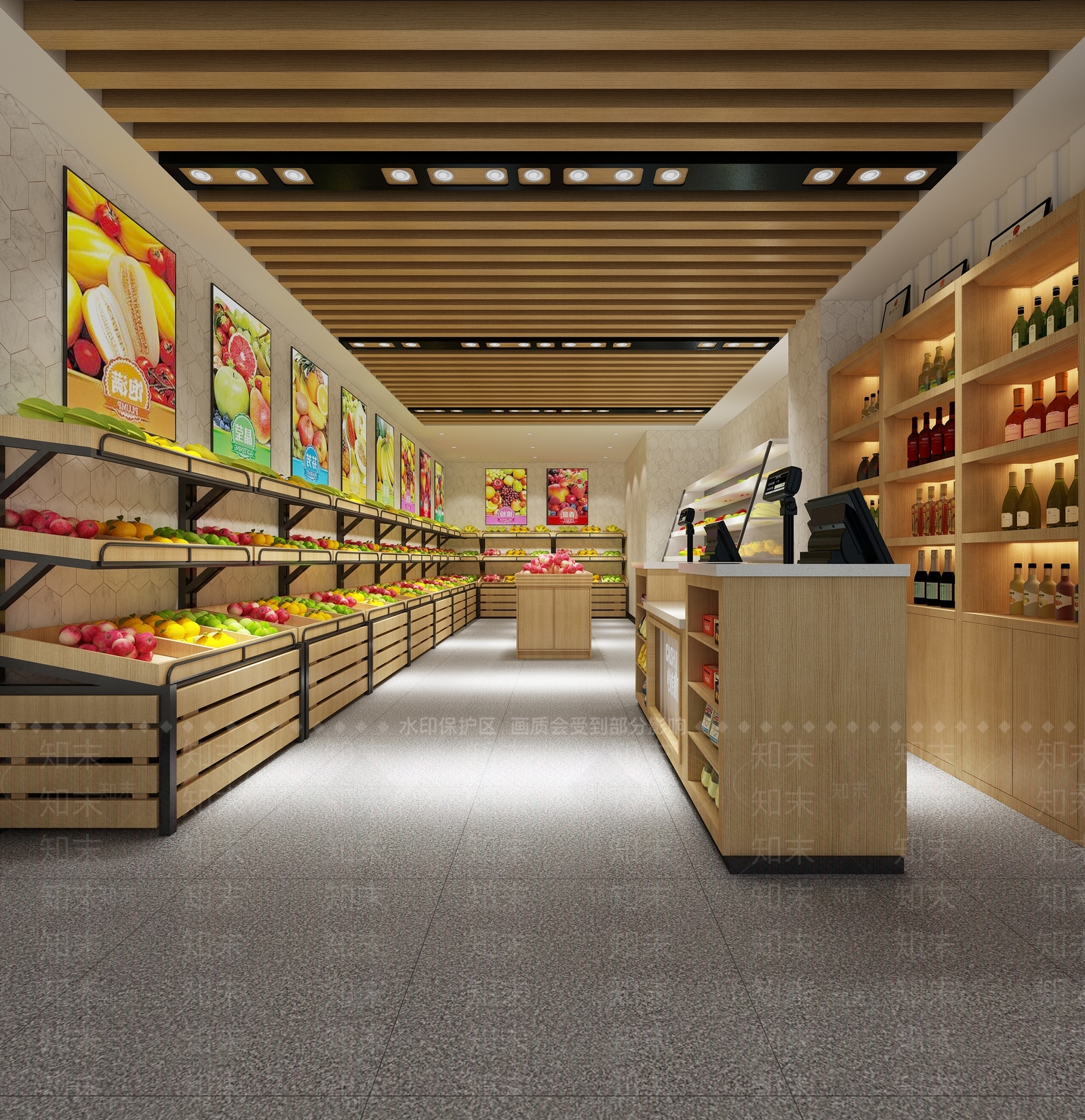 现代水果店3D模型下载【ID:669254342】