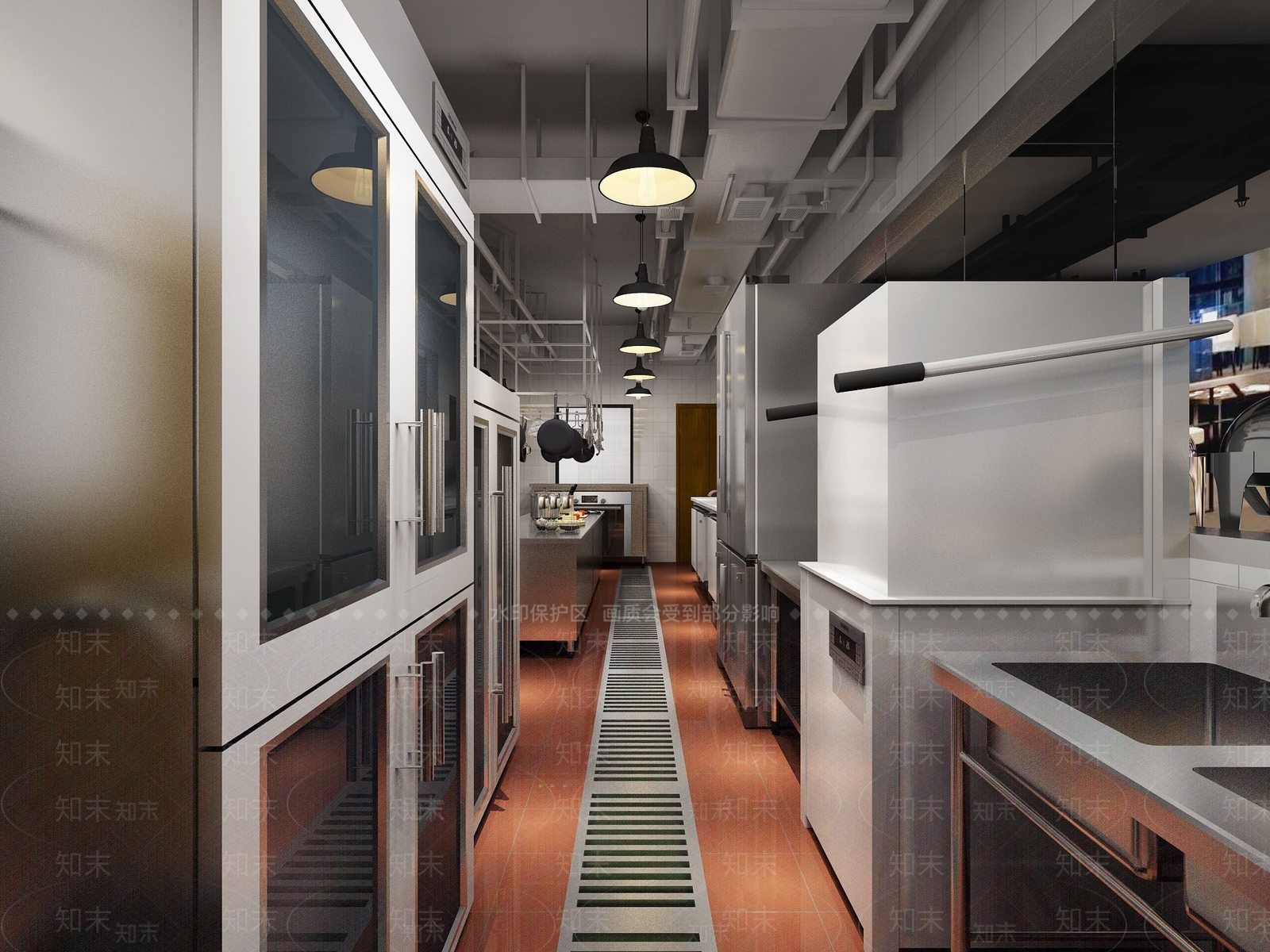 现代酒店厨房3D模型下载【ID:269265125】