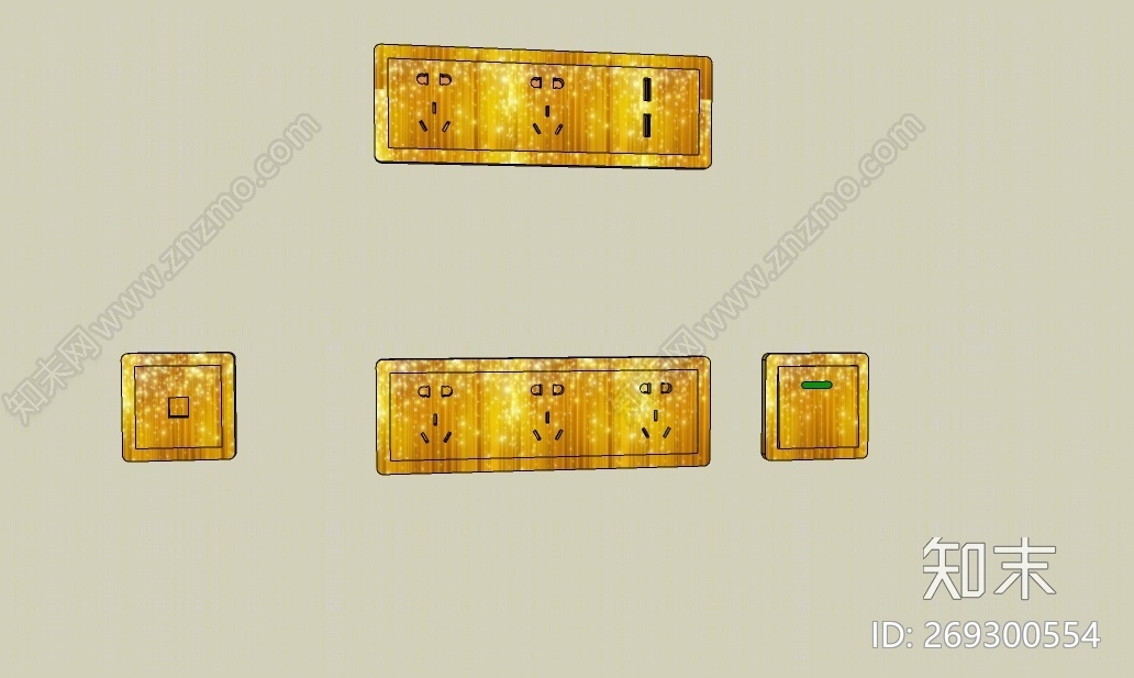 现代风格开关SU模型下载【ID:269300554】