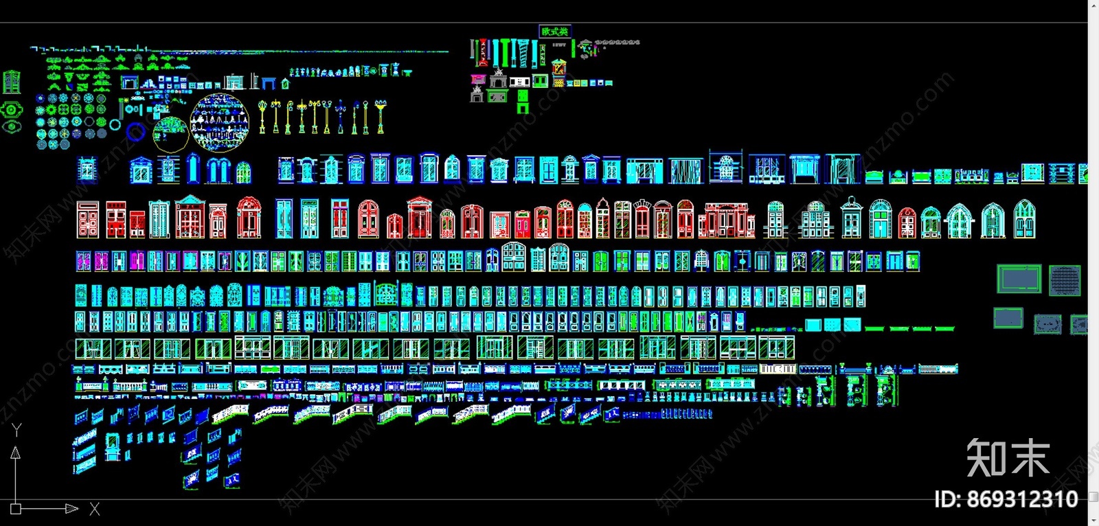 欧式图库施工图下载【ID:869312310】
