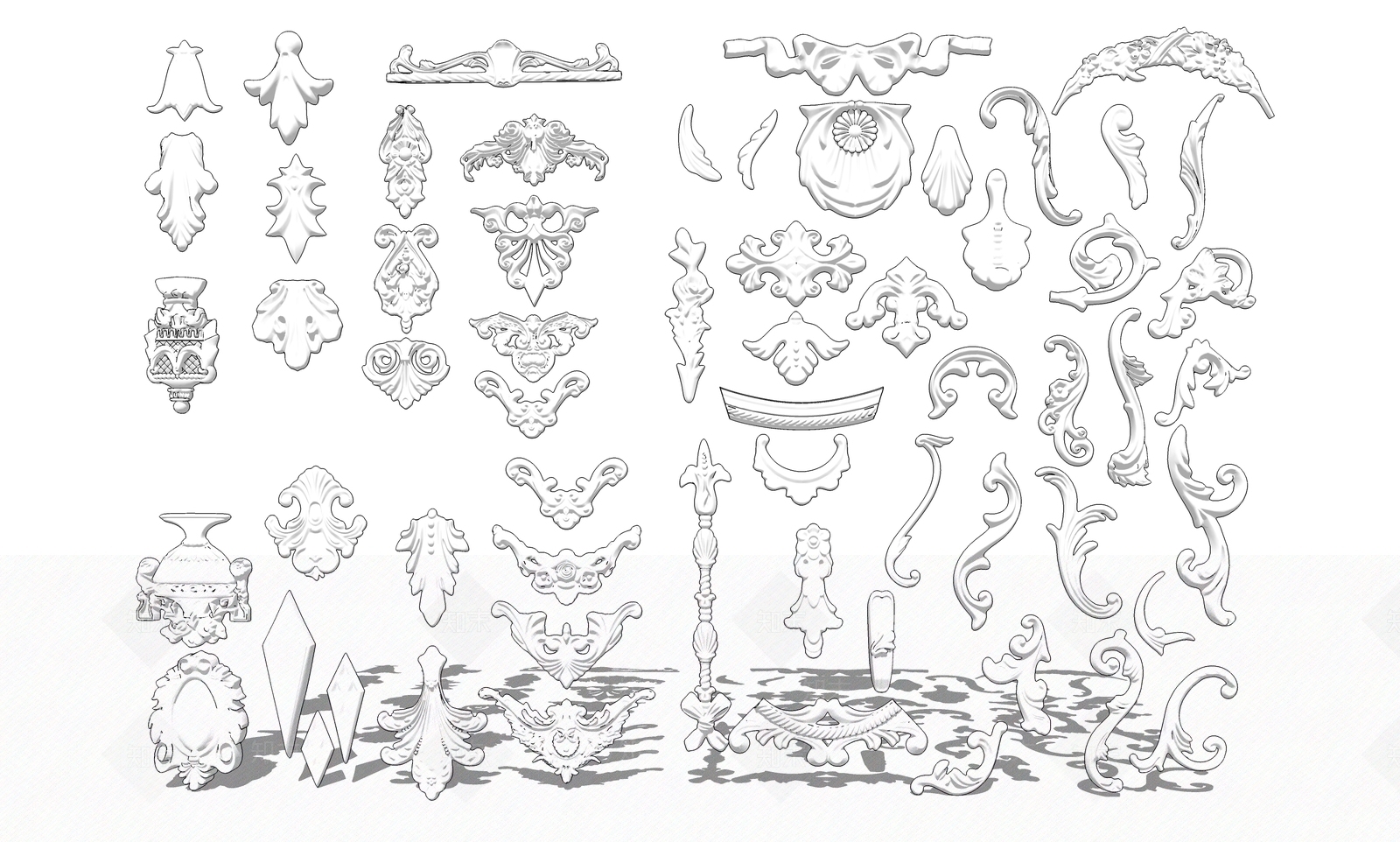 欧式建筑雕花SU模型下载【ID:469347291】