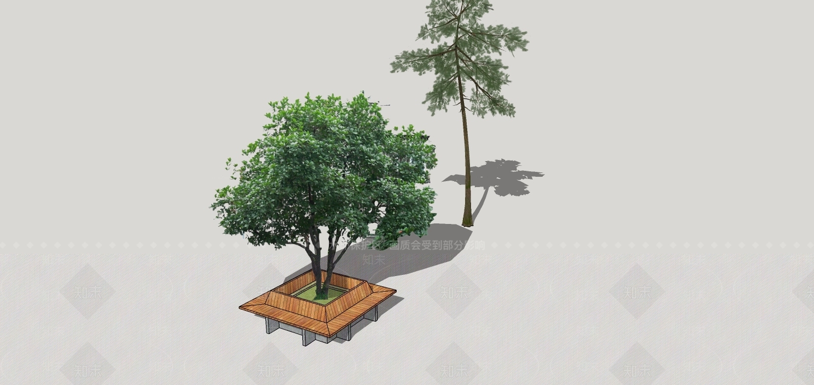 现代花草SU模型草图