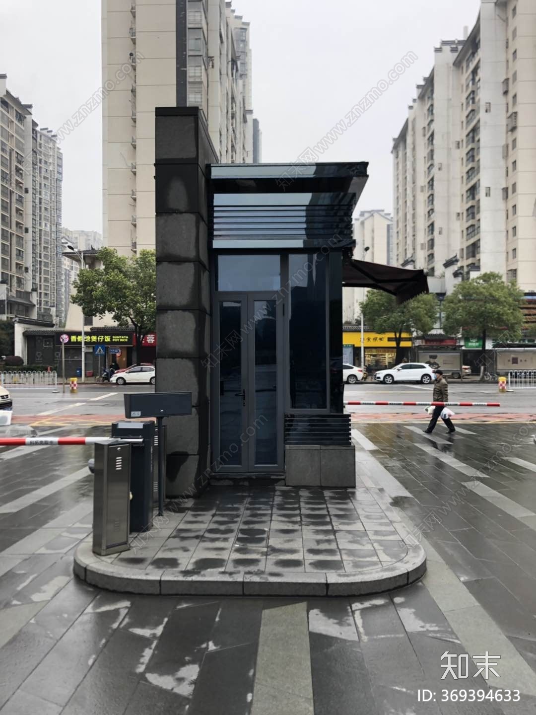 商业街入口岗cad施工图下载【ID:369394633】