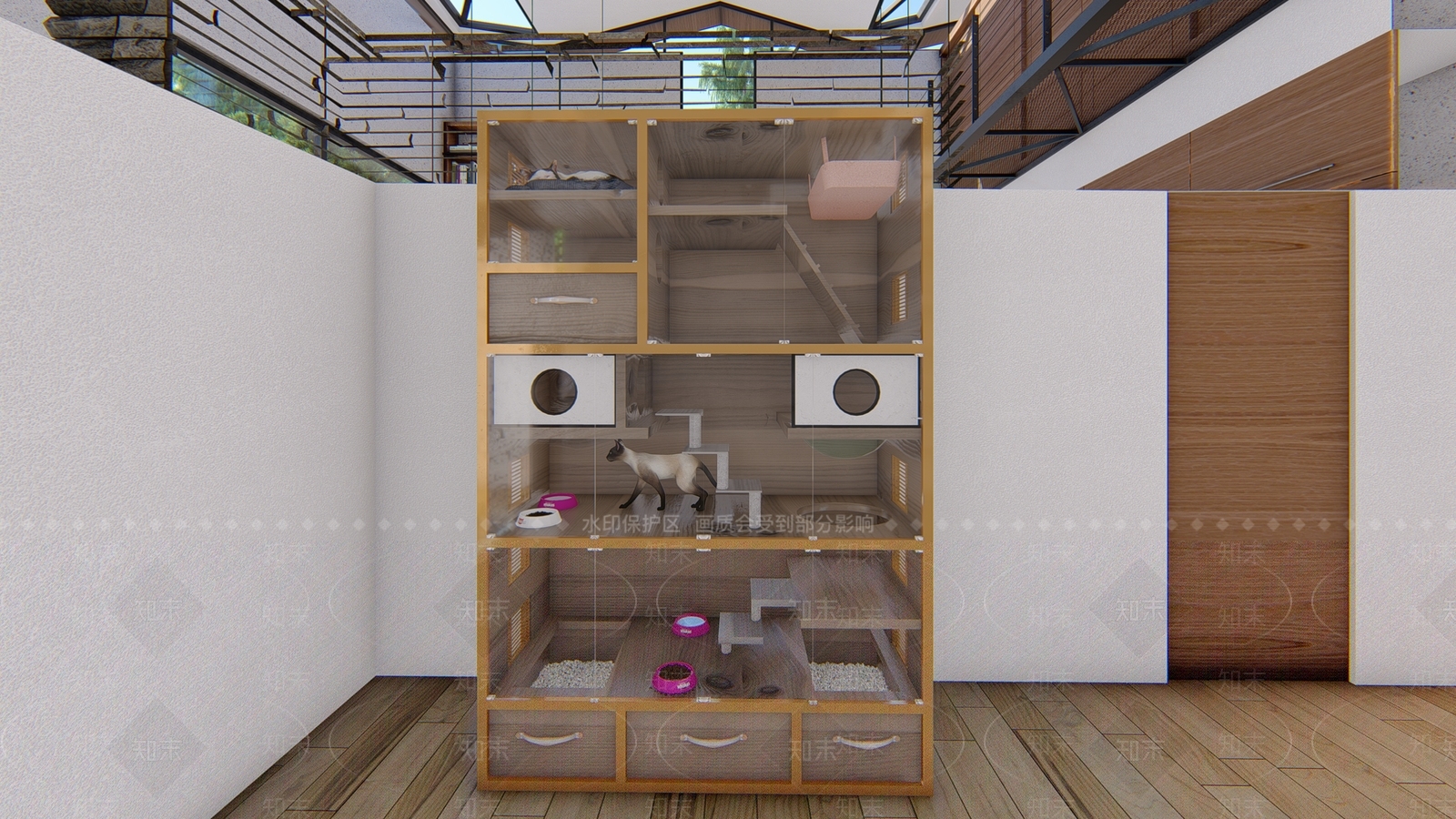 现代风格展柜SU模型下载【ID:369397359】