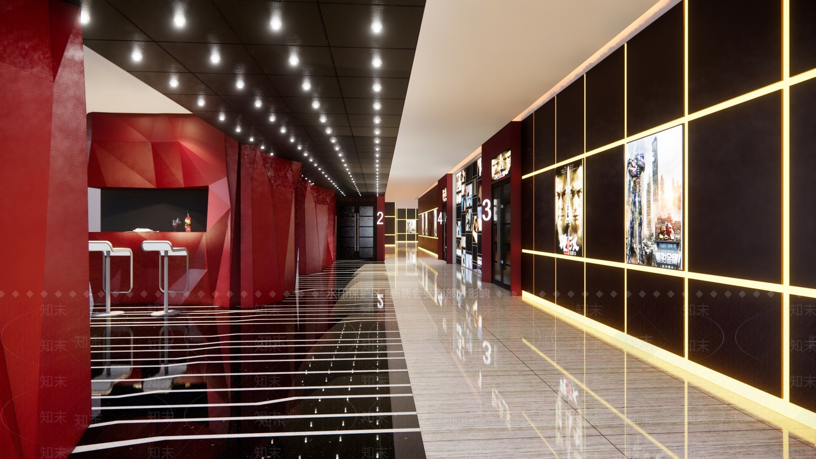 现代风格电影院SU模型下载【ID:869407145】