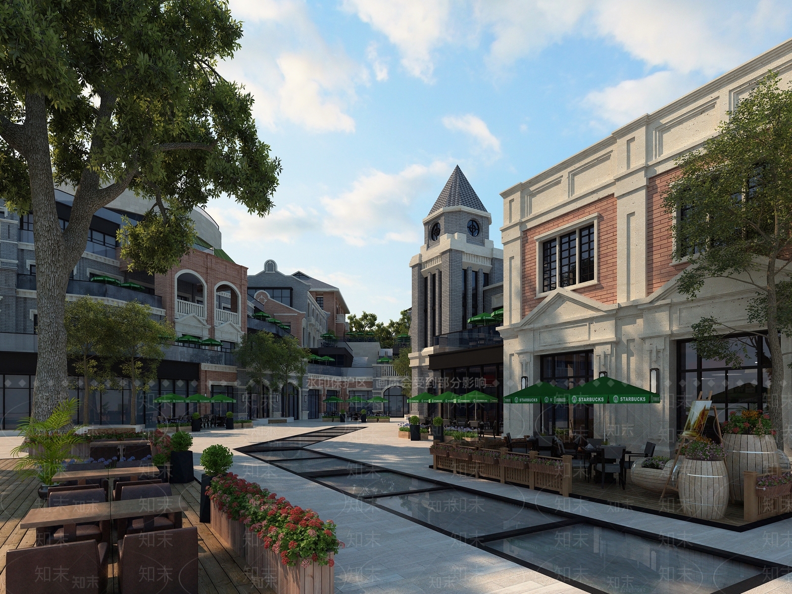 现代商业街景观规划3D模型下载【ID:569418188】