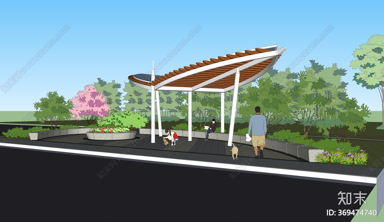 休闲廊施工图下载【ID:369474740】