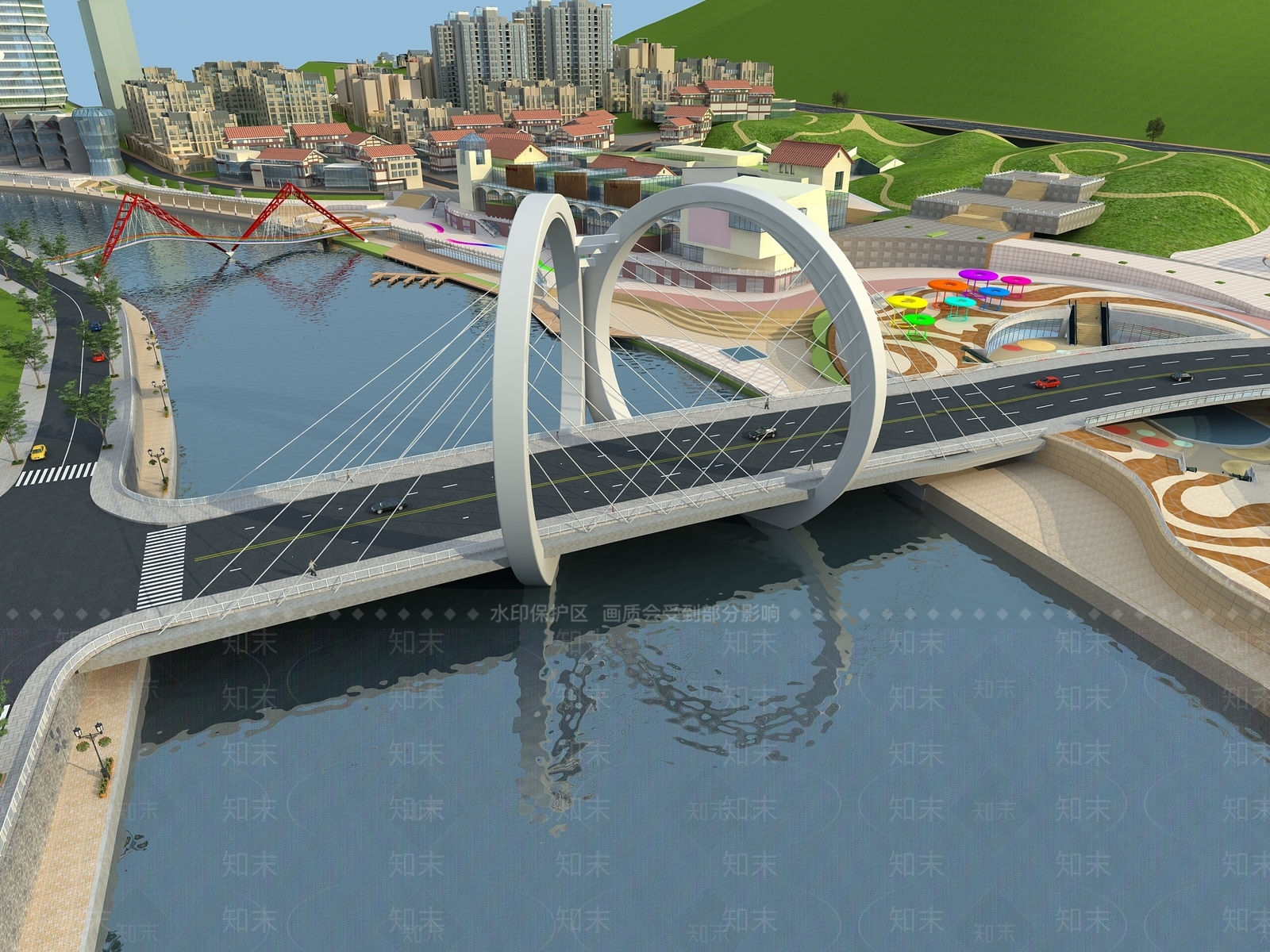现代桥梁3D模型下载【ID:969487111】