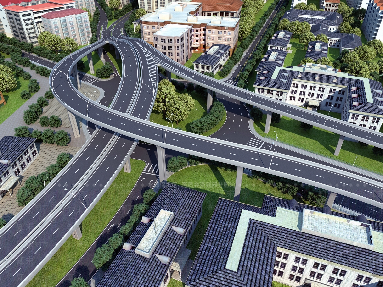 现代道路3D模型下载【ID:969519193】
