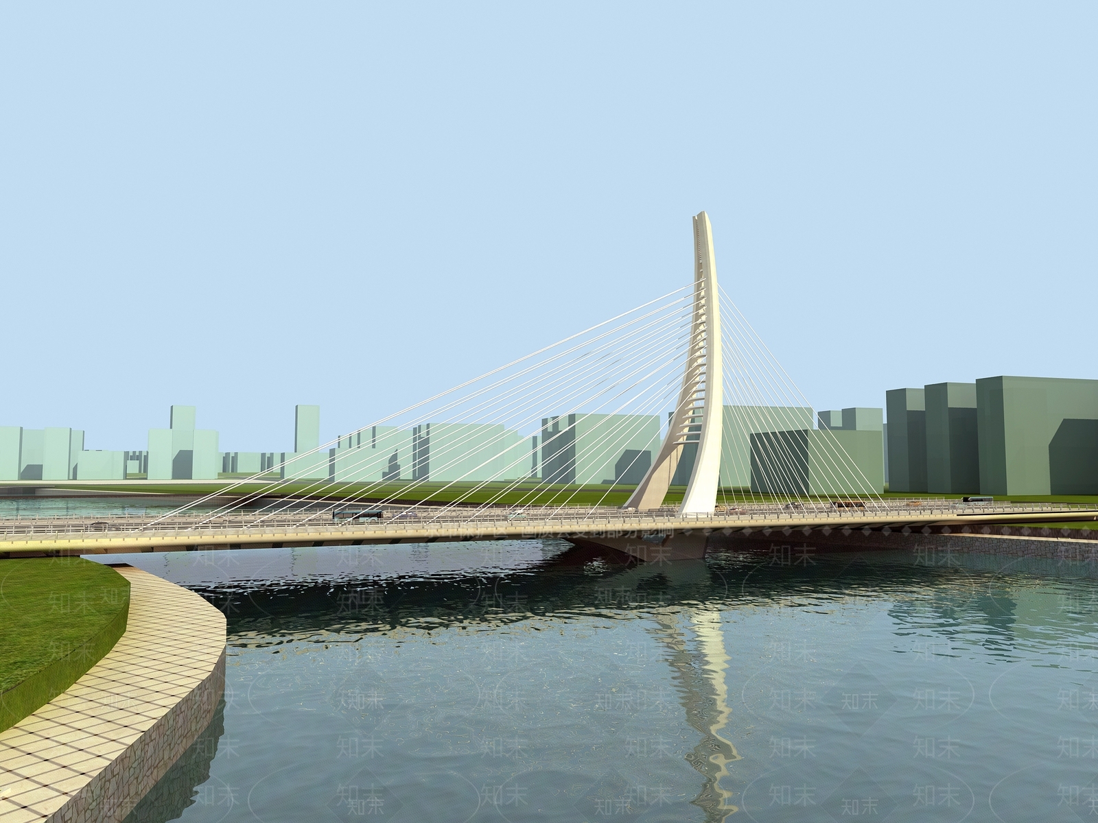 现代桥梁3D模型下载【ID:969522148】