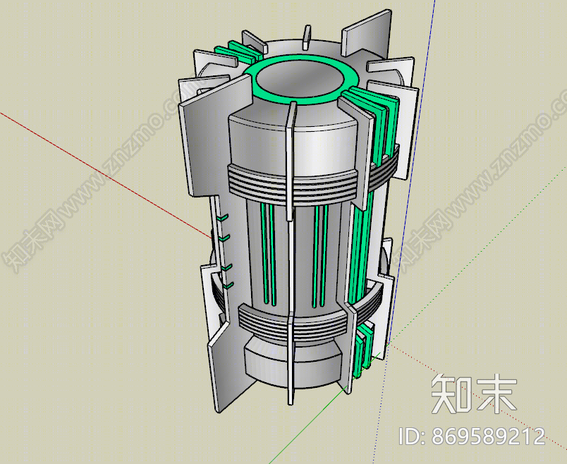 工业风格游乐设施SU模型下载【ID:869589212】