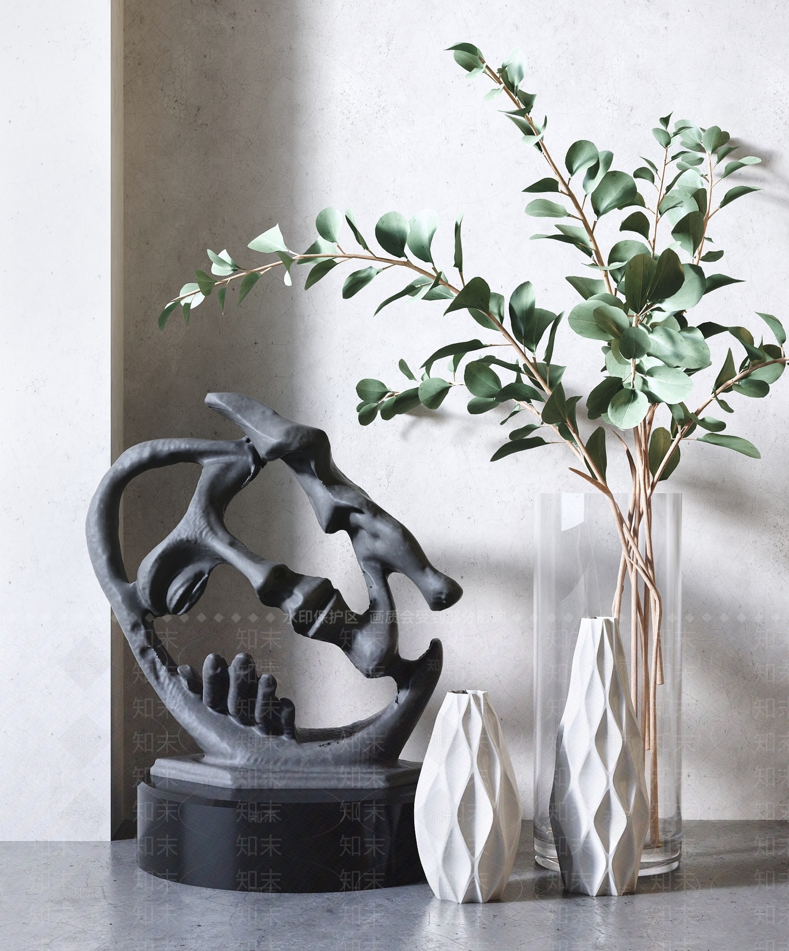 现代抽象人脸3D模型下载【ID:369606881】