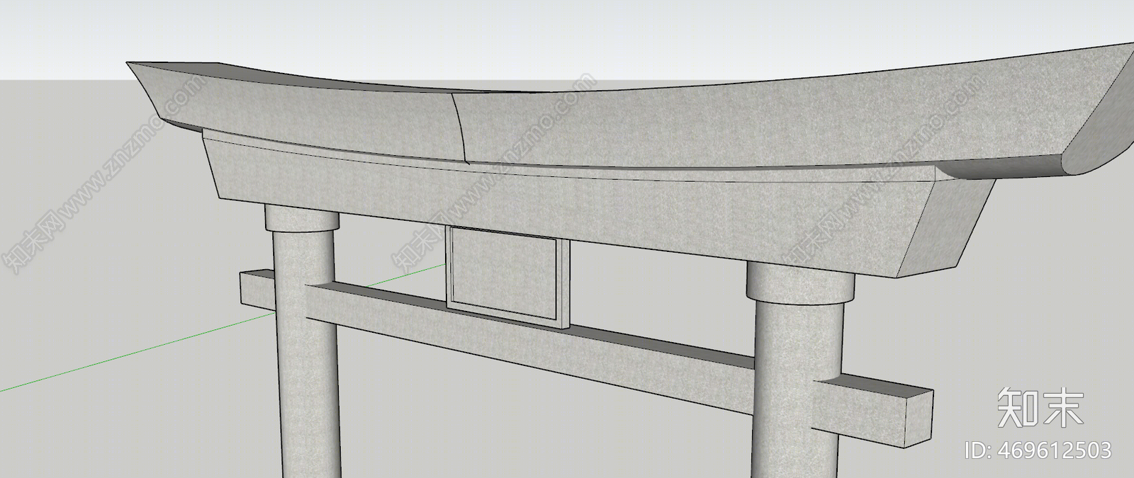 日式风格牌坊牌楼SU模型下载【ID:469612503】