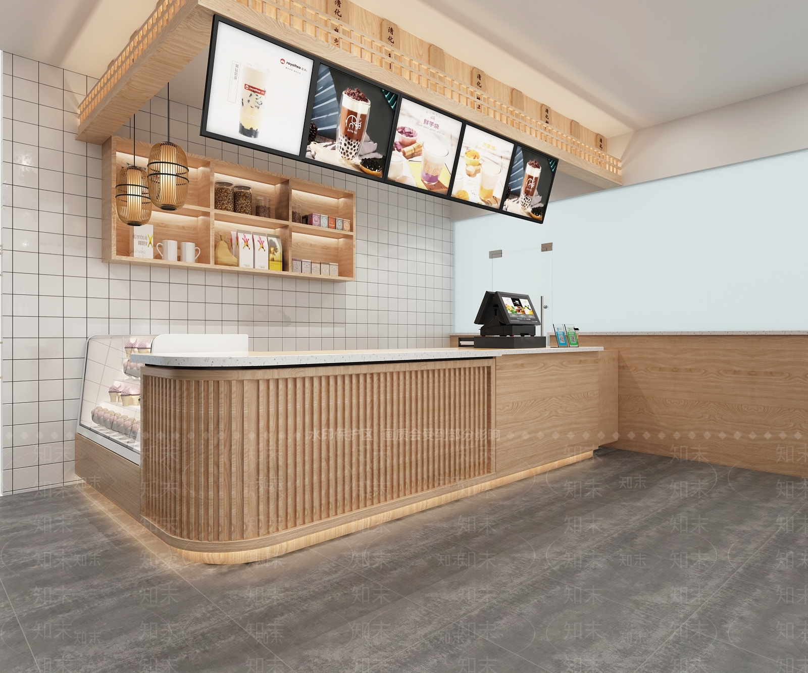 日式奶茶店吧台3D模型下载【ID:269634871】