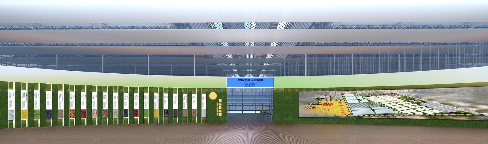 现代科技温室大棚3D模型下载【ID:969646511】