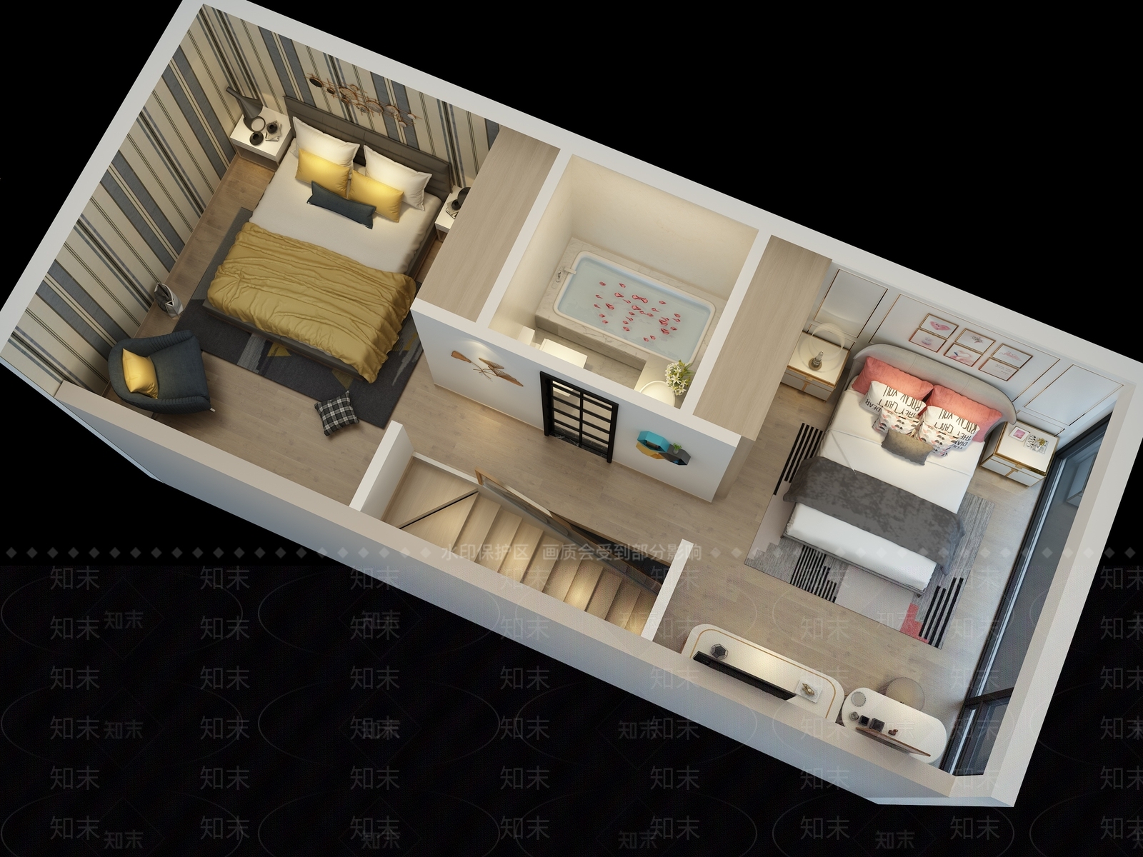 现代单身公寓3D模型下载【ID:969652772】